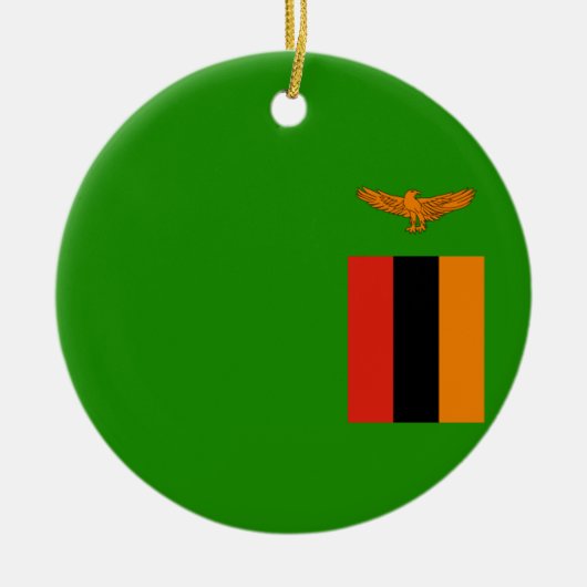 Flagge Sambias Keramik Ornament (Vorne)