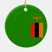 Flagge Sambias Keramik Ornament (Hinten)
