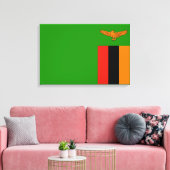 Flagge Sambias Leinwanddruck (Insitu (Wohnzimmer))