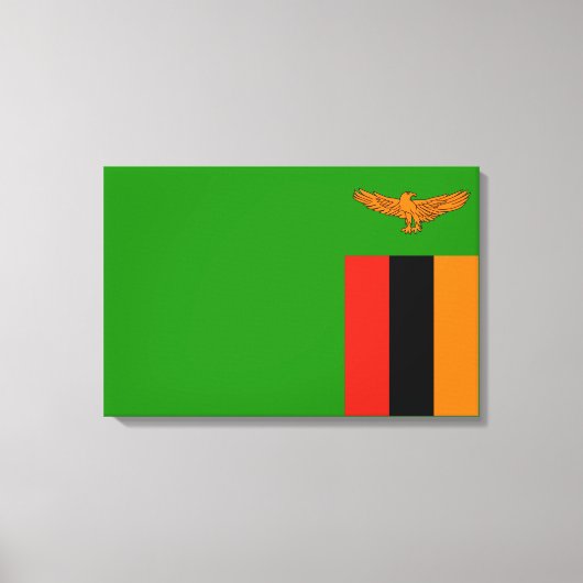 Flagge Sambias Leinwanddruck (Vorderseite)