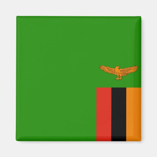 Flagge Sambias Magnet (Vorne)