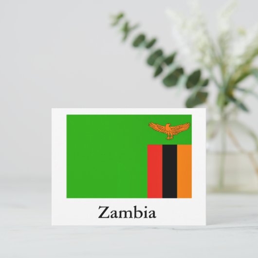 Flagge Sambias Postkarte (Stehend Vorderseite)