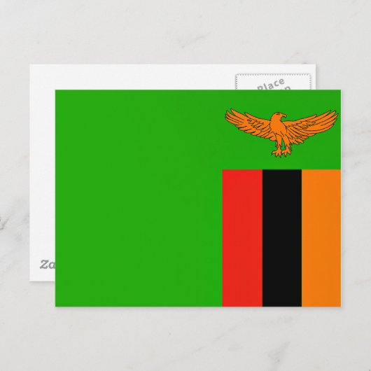 Flagge Sambias Postkarte (Vorne/Hinten)