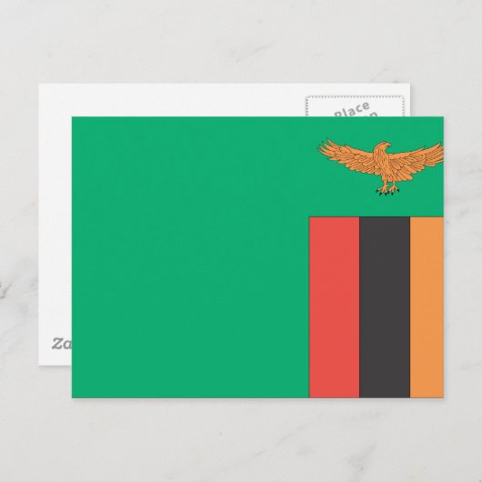 Flagge Sambias Postkarte (Vorne/Hinten)