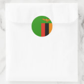 Flagge Sambias Runder Aufkleber (Tasche)