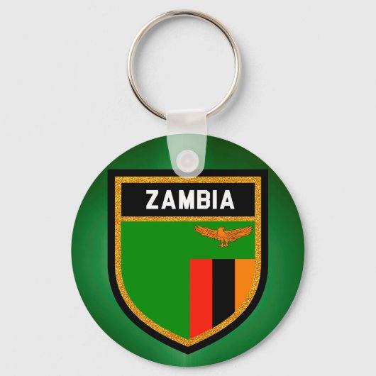 Flagge Sambias Schlüsselanhänger (Vorderseite)