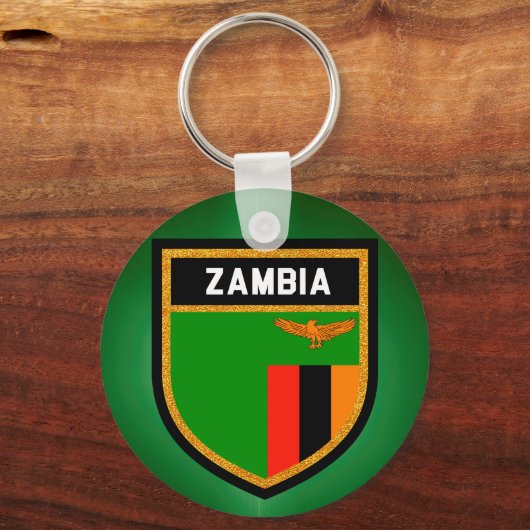 Flagge Sambias Schlüsselanhänger (Vorderseite)