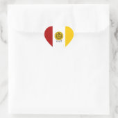Flagge San Diego Herz-Aufkleber (Tasche)