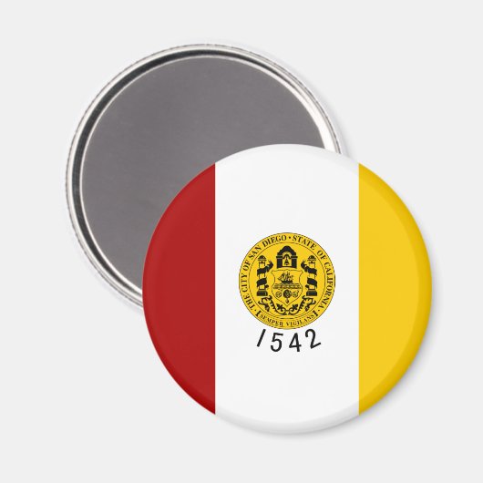 Flagge San Diego Magnet (Vorderseite/Rückseite)
