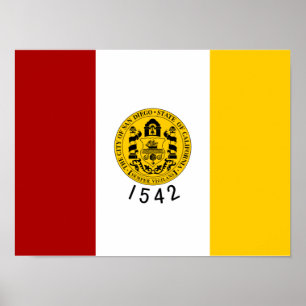 Flagge San Diego Poster