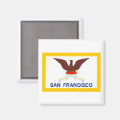 Flagge San Francisco Magnet (Vorderseite/Rückseite)