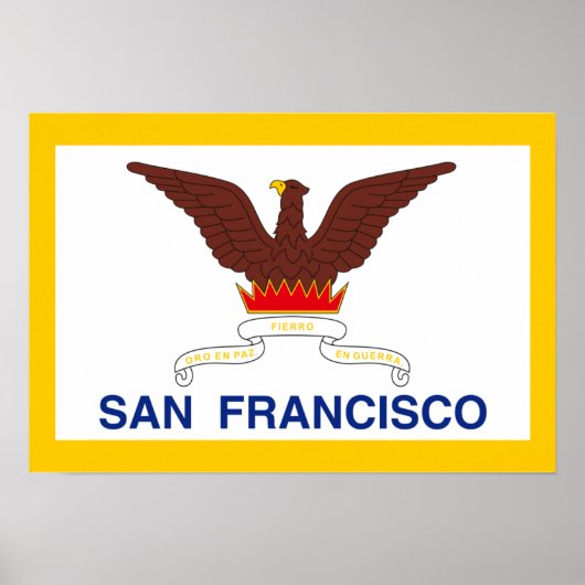 Flagge San Francisco Poster (Vorne)