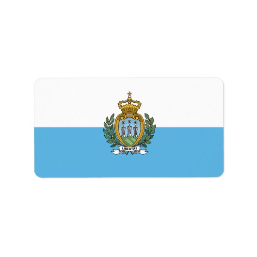 Flagge San Marino Adressaufkleber (Vorne)
