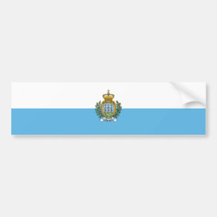 Flagge San Marino Autoaufkleber