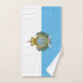 Flagge San Marino Badhandtuch Set (Handtuch)