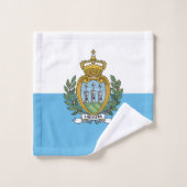 Flagge San Marino Badhandtuch Set (Waschlappen)