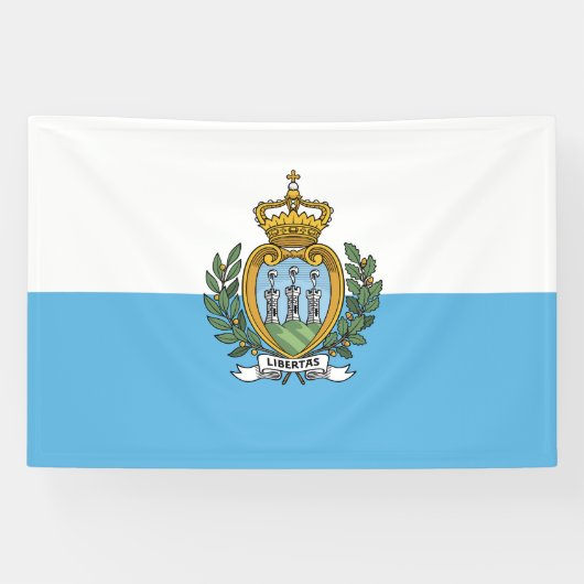 Flagge San Marino Banner (Horizontal)