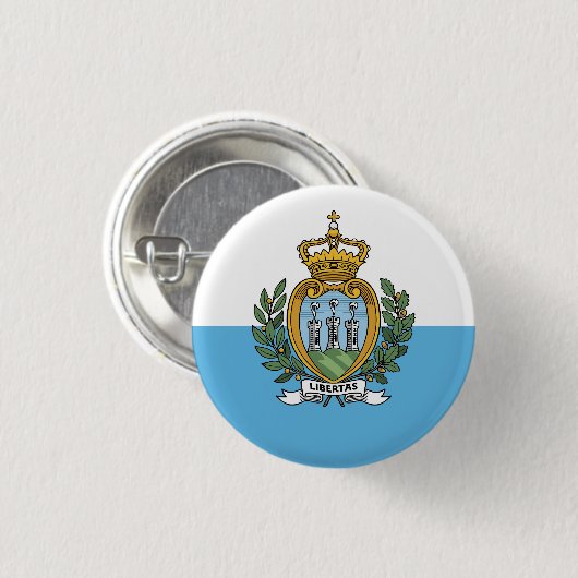 Flagge San Marino Button (Vorne & Hinten)