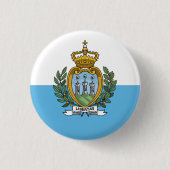 Flagge San Marino Button (Vorderseite)