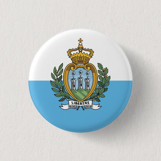 Flagge San Marino Button (Vorderseite)