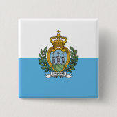 Flagge San Marino Button (Vorderseite)
