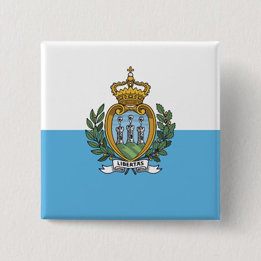 Flagge San Marino Button (Vorderseite)