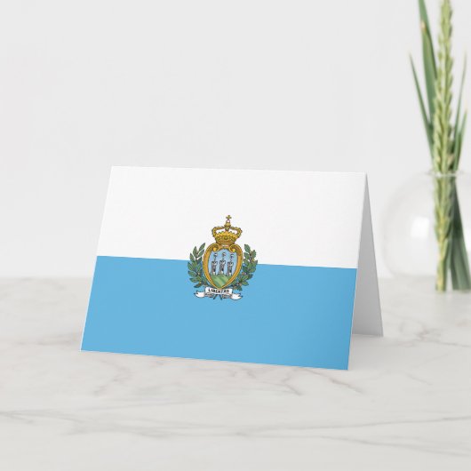 Flagge San Marino Dankeskarte (Vorderseite)