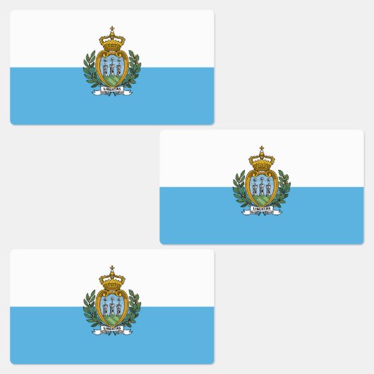 Flagge San Marino Etiketten (Gruppe)