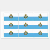 Flagge San Marino Etiketten (Blatt)
