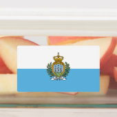 Flagge San Marino Etiketten (Befestigt)