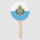 Flagge San Marino Fächer (Rückseite)