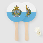 Flagge San Marino Fächer (Vorne und Hinten)