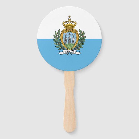 Flagge San Marino Fächer (Vorderseite)