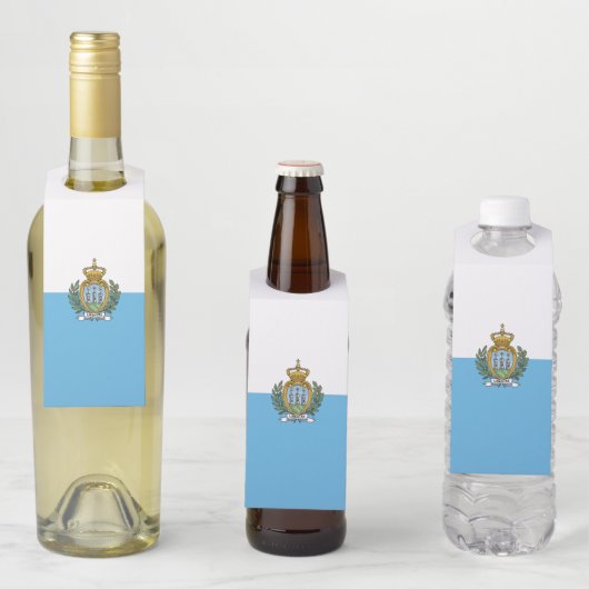 Flagge San Marino Flaschenanhänger (Beispiel)