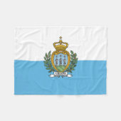 Flagge San Marino Fleecedecke (Vorderseite (Horizontal))