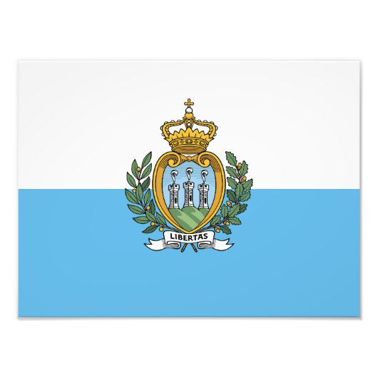Flagge San Marino Fotodruck (Vorne)