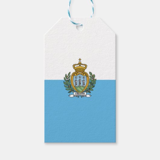 Flagge San Marino Geschenkanhänger (Vorderseite)