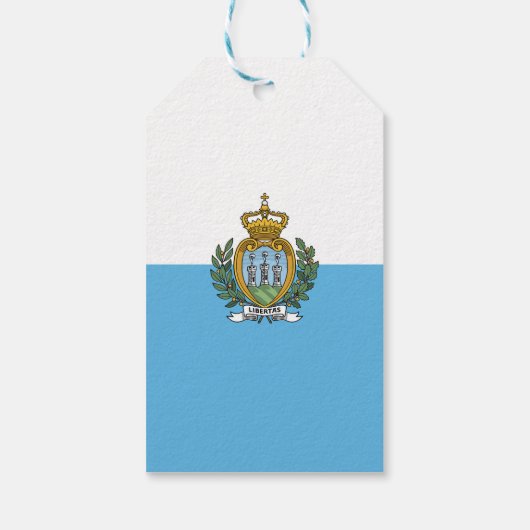 Flagge San Marino Geschenkanhänger (Rückseite)