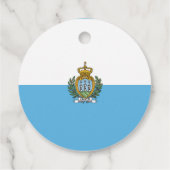 Flagge San Marino Geschenkanhänger (Rückseite)