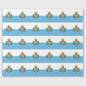 Flagge San Marino Geschenkpapier (Flach)