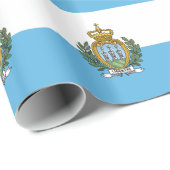 Flagge San Marino Geschenkpapier (Rolleneckpunkt)