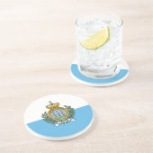 Flagge San Marino Getränkeuntersetzer (Seite)