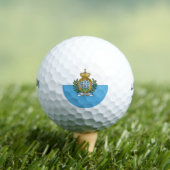 Flagge San Marino Golfball (Insitu T-Shirt)