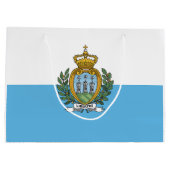 Flagge San Marino Große Geschenktüte (Rückseite)