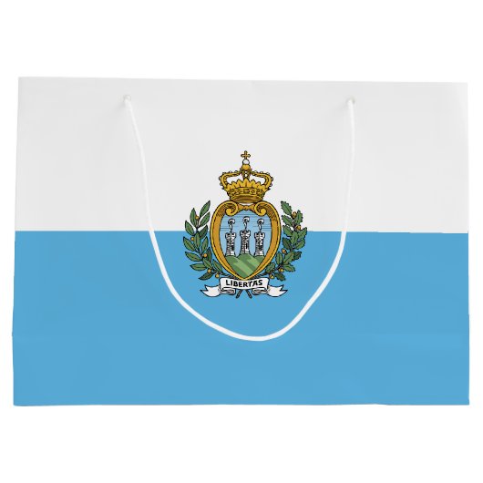 Flagge San Marino Große Geschenktüte (Rückseite)