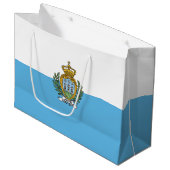 Flagge San Marino Große Geschenktüte (Vorderseite Schrägansicht)
