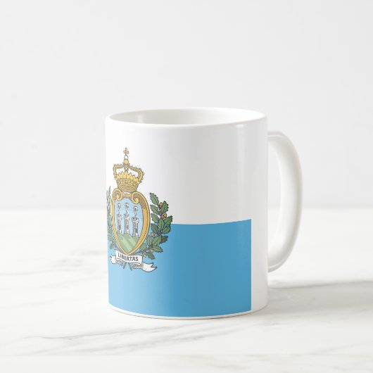 Flagge San Marino Kaffeetasse (VorderseiteRechts)