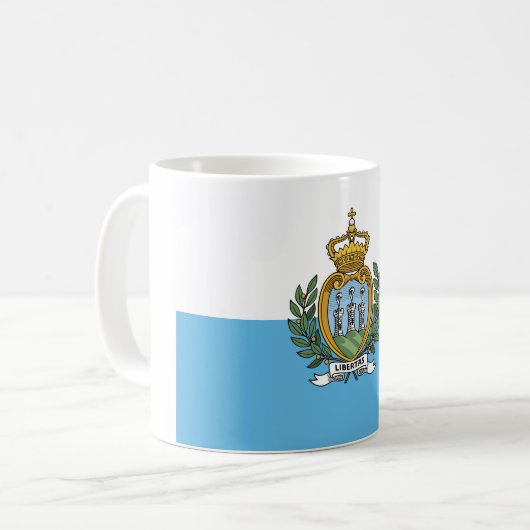 Flagge San Marino Kaffeetasse (Vorderseite Links)