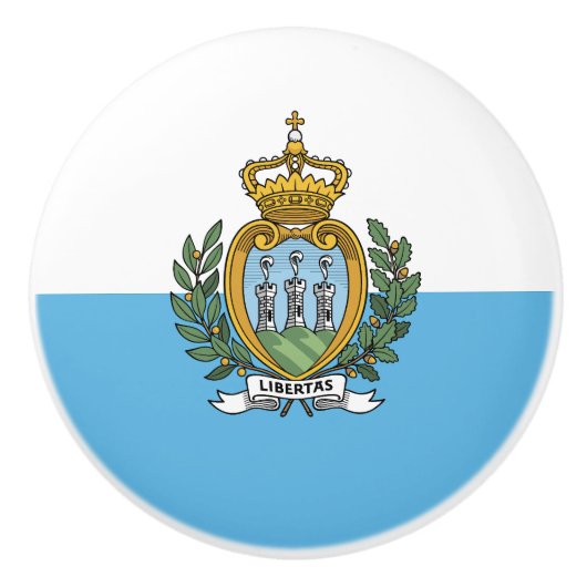 Flagge San Marino Keramikknauf (Vorderseite)