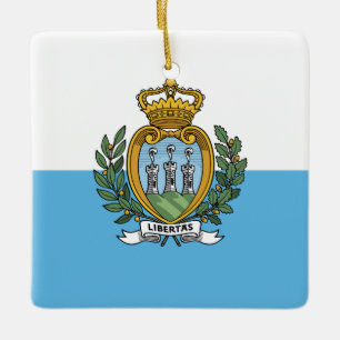 Flagge San Marino Keramikornament